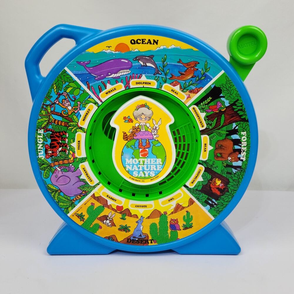 Mattel See N Say Mother Nature Says Ocean Forrest Desert Jungle Pull Handle